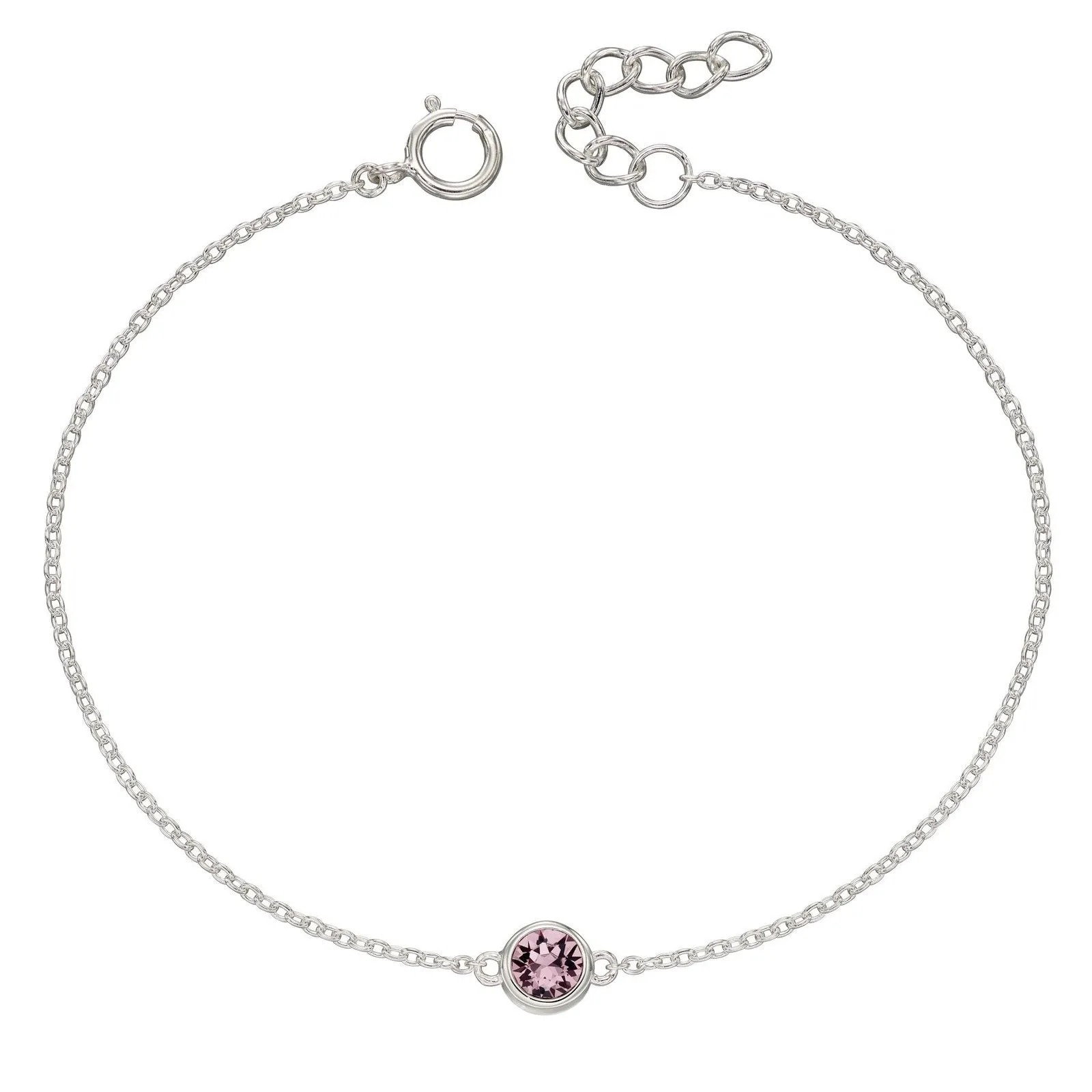 Sterling Silver Birthstone Bracelet
