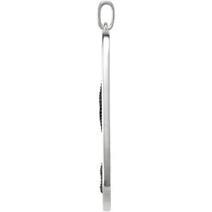 Sterling Silver Black Spinel & 3/8 CTW Diamond Pendant