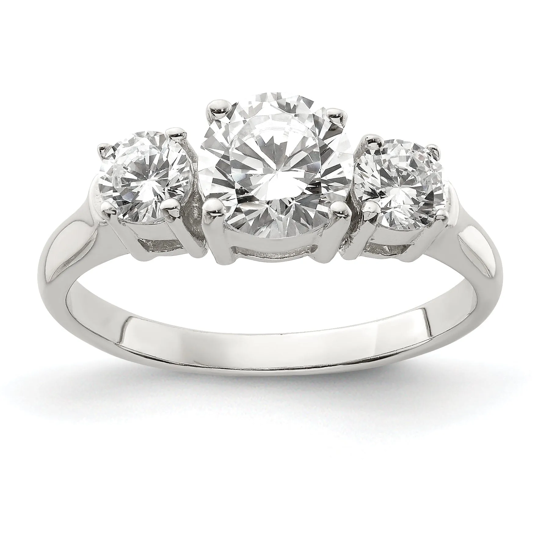 Sterling Silver Cubic Zirconia Band Rings