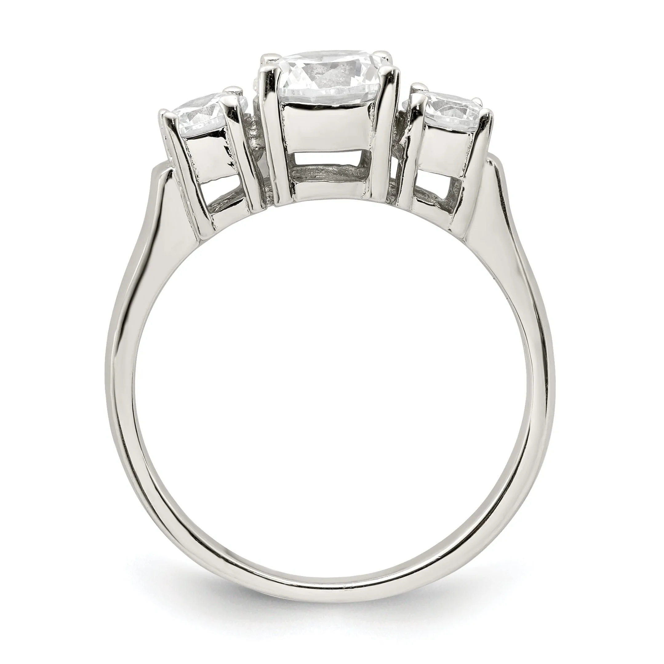 Sterling Silver Cubic Zirconia Band Rings