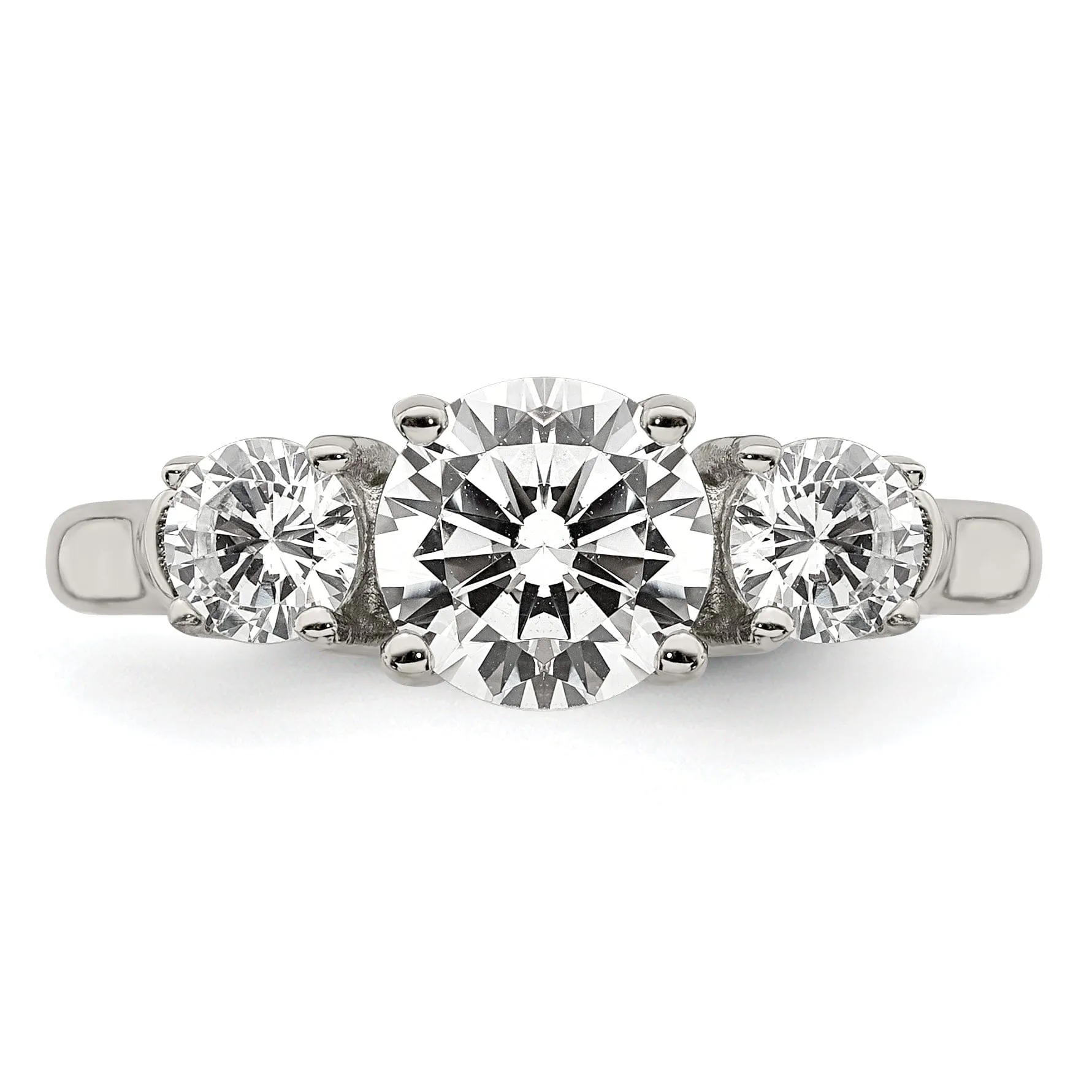 Sterling Silver Cubic Zirconia Band Rings
