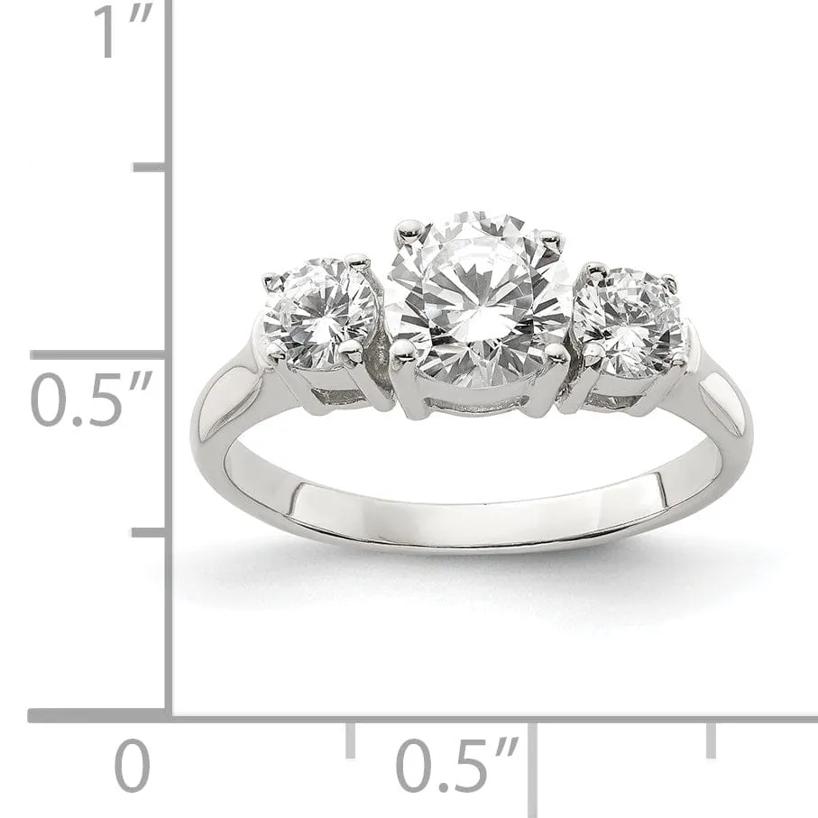 Sterling Silver Cubic Zirconia Band Rings