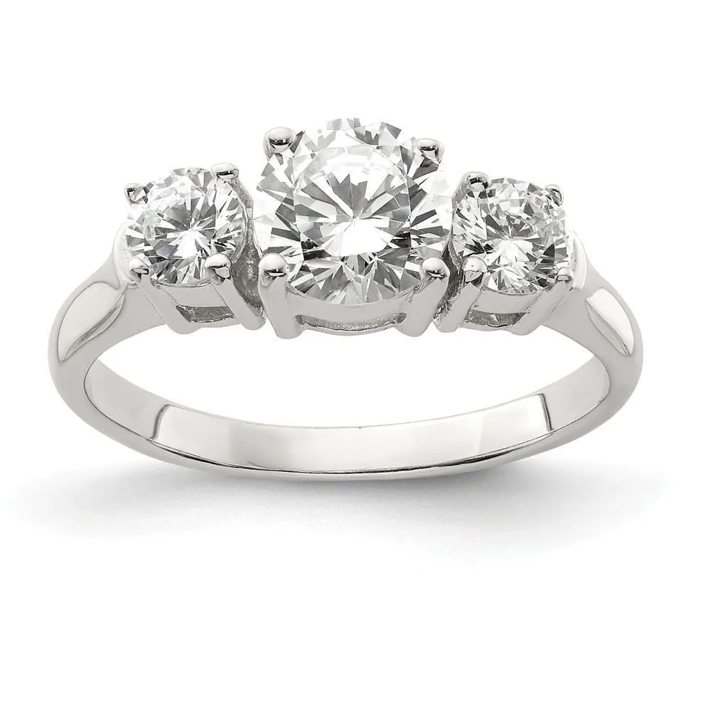Sterling Silver Cubic Zirconia Band Rings