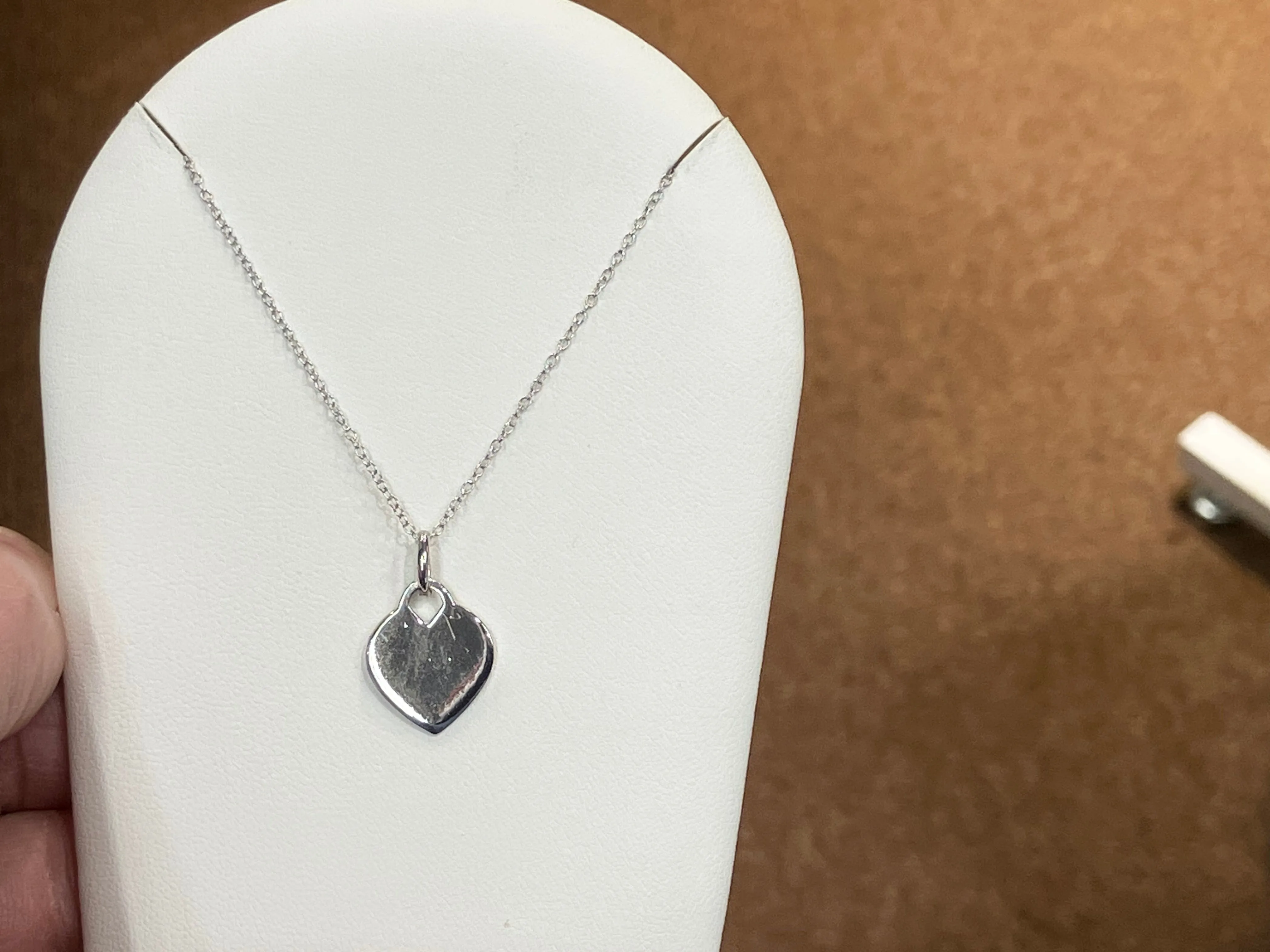 Sterling Silver Heart Pendant With Adjustable Chain