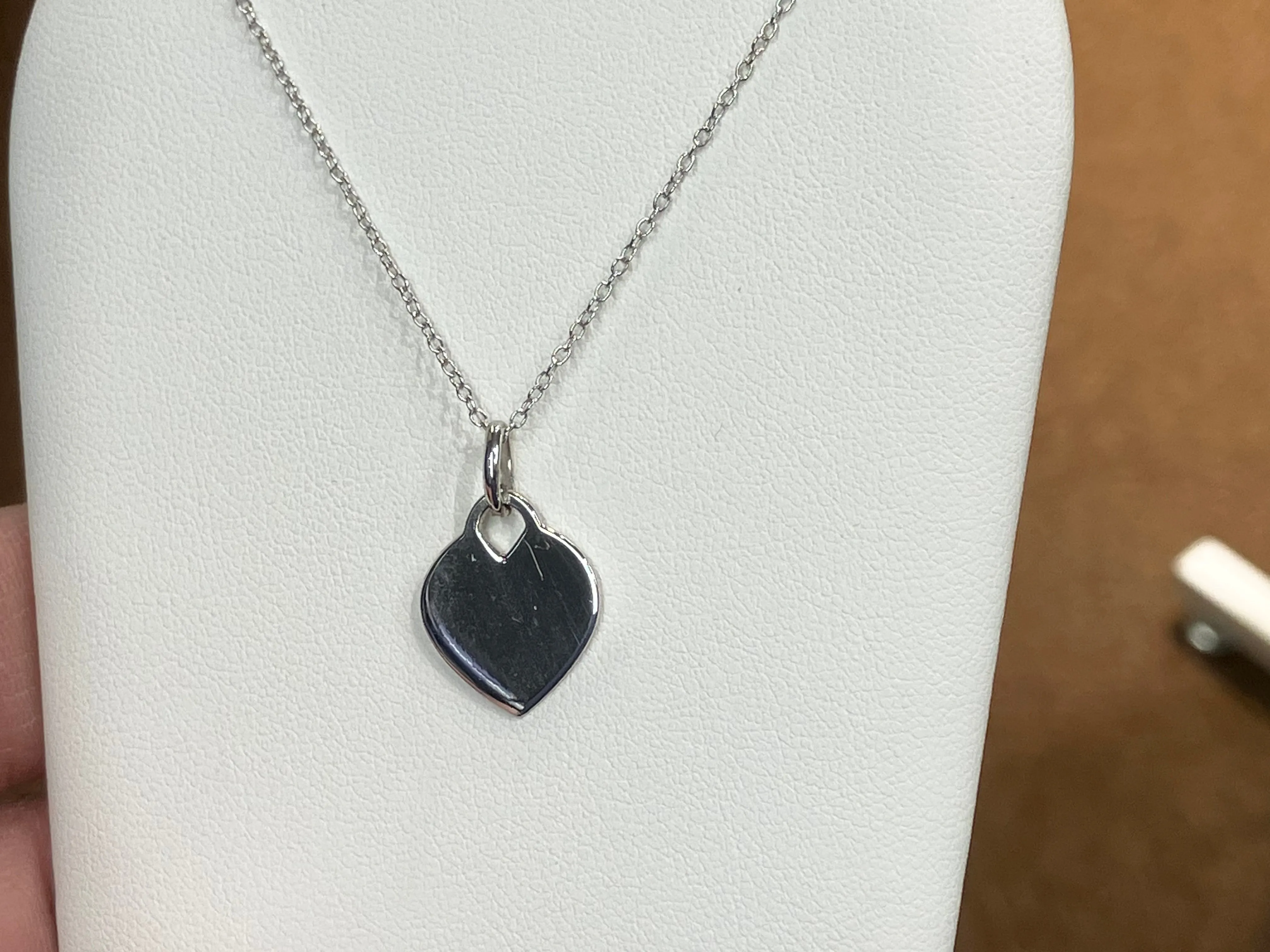 Sterling Silver Heart Pendant With Adjustable Chain