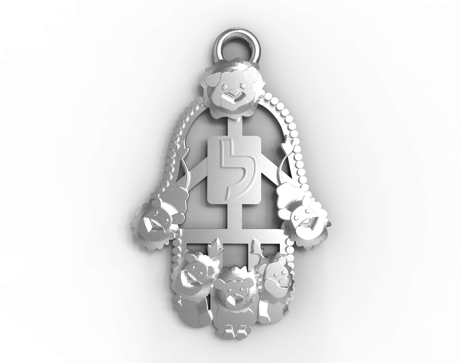 Sterling Silver Lions Pendants
