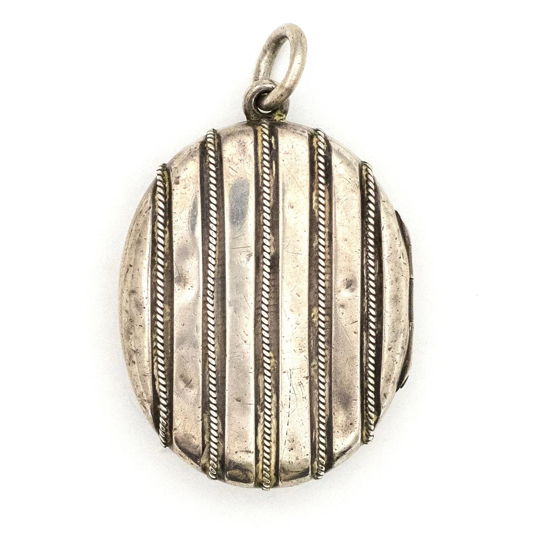 Sterling Silver Shadow Stripes Locket
