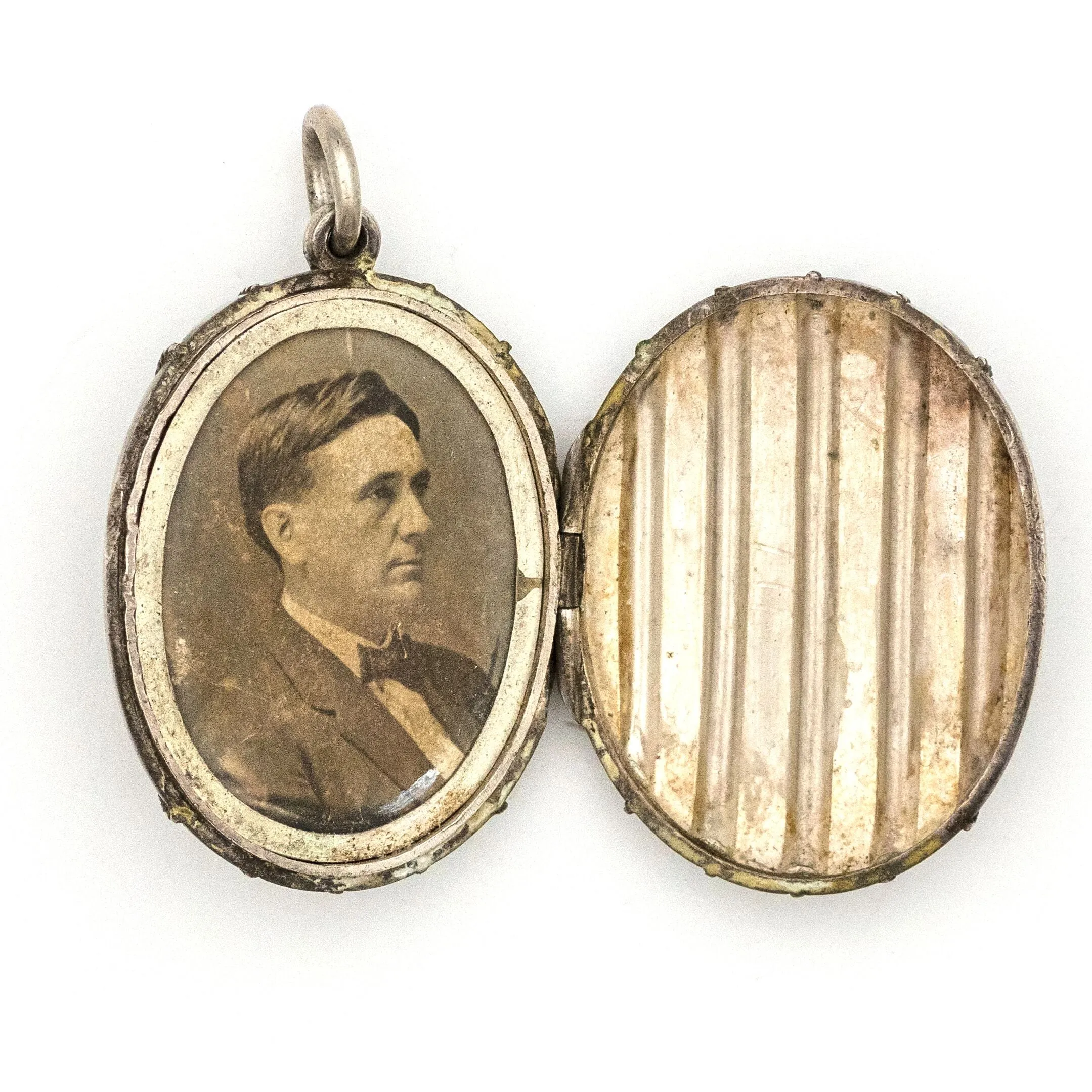 Sterling Silver Shadow Stripes Locket