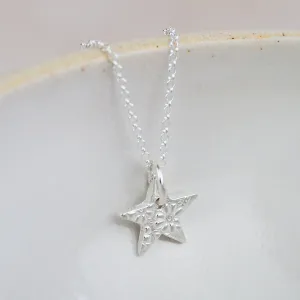 Sterling Silver Small Textured Star Pendant