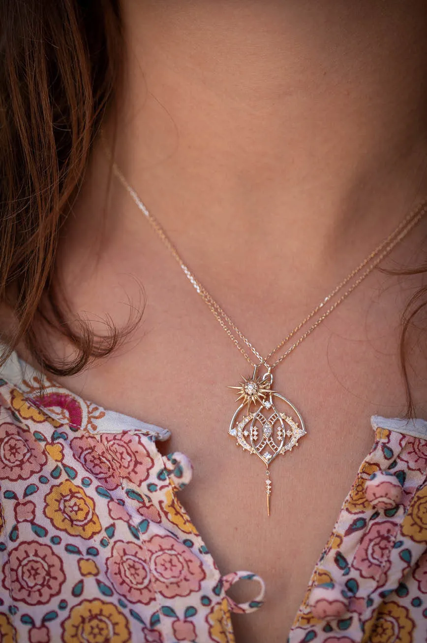 Sun and Diamonds Necklace