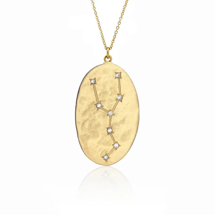 Taurus Astrology Necklace in Yellow Gold