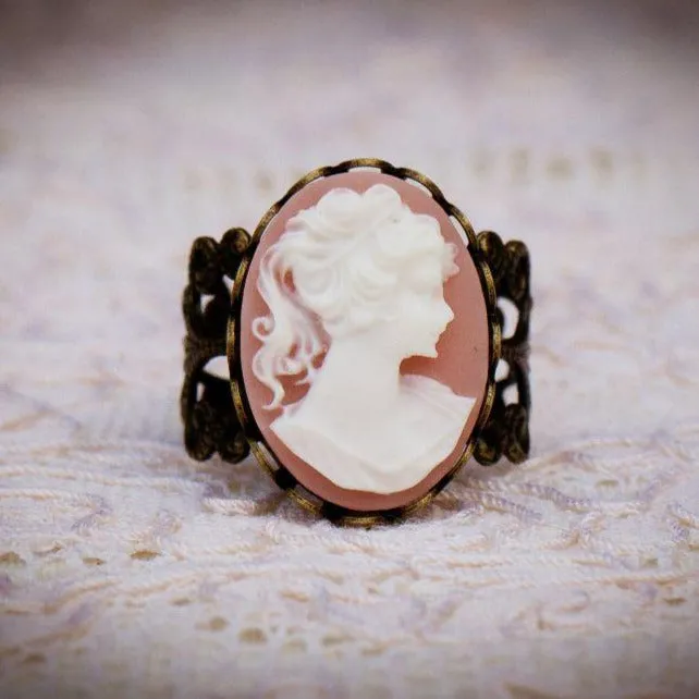 The Victoria Cameo Ring (Color Choices Available)