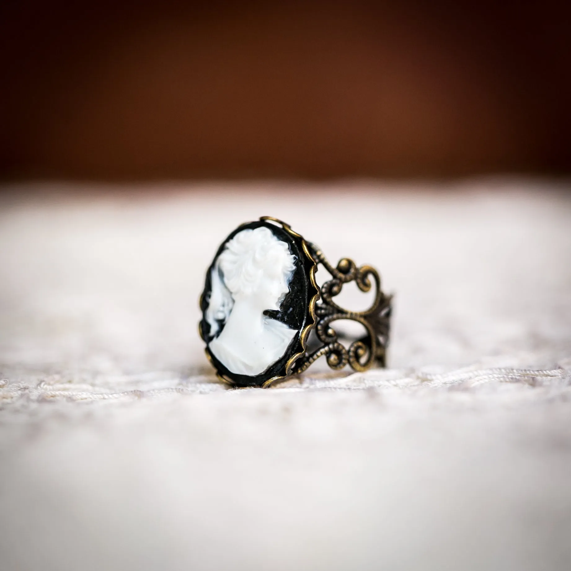 The Victoria Cameo Ring (Color Choices Available)