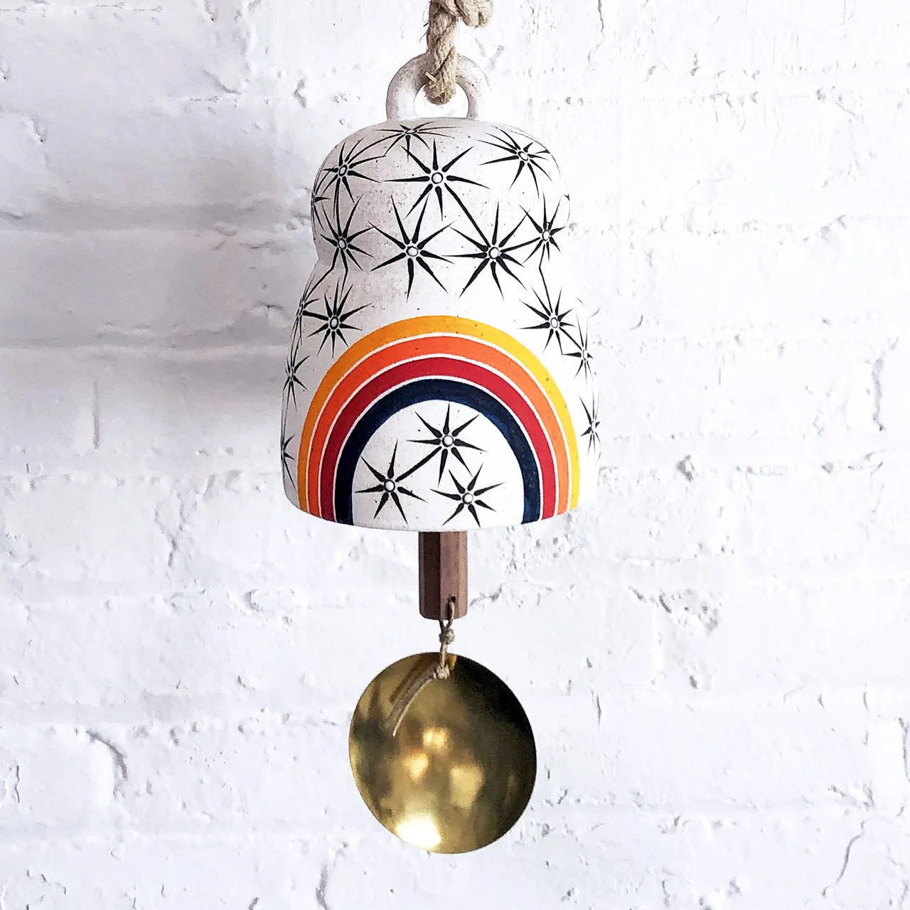 Thrown Bell Earth: Rings Rainbow (Arc) Constellations w/ Brass Disc