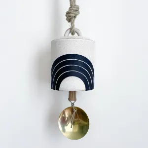 Thrown Bell Wide: Rings Indigo (Arc) Full Moon w/ Brass Disc