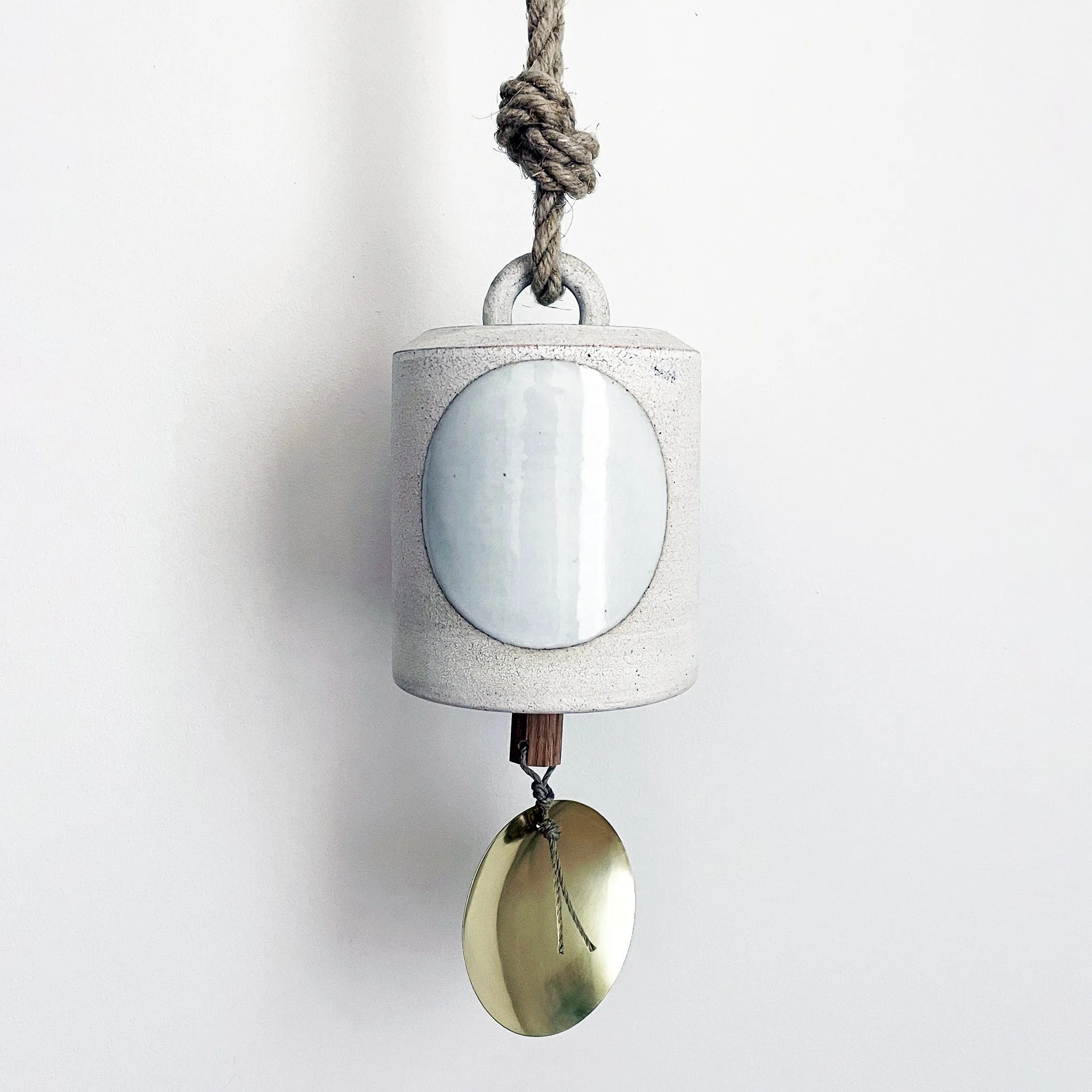 Thrown Bell Wide: Rings Indigo (Arc) Full Moon w/ Brass Disc