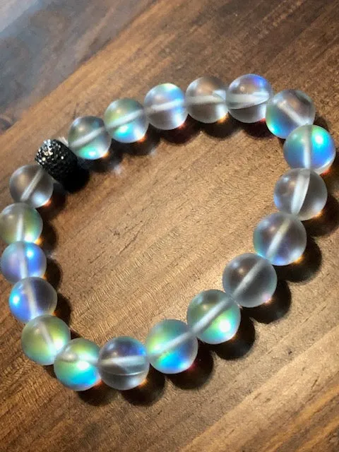 Tibetan Divinity Bracelets, CLEAR glowstones