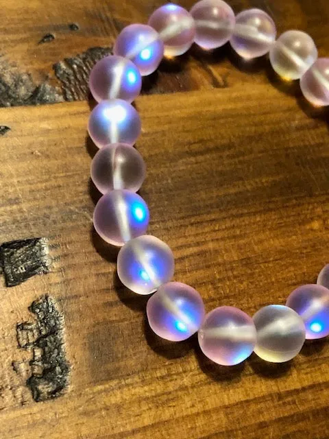 Tibetan Psychic Awakening Bracelets, Pinkish-Purple Glowstones