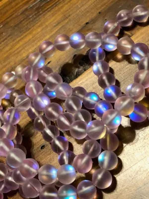 Tibetan Psychic Awakening Bracelets, Pinkish-Purple Glowstones