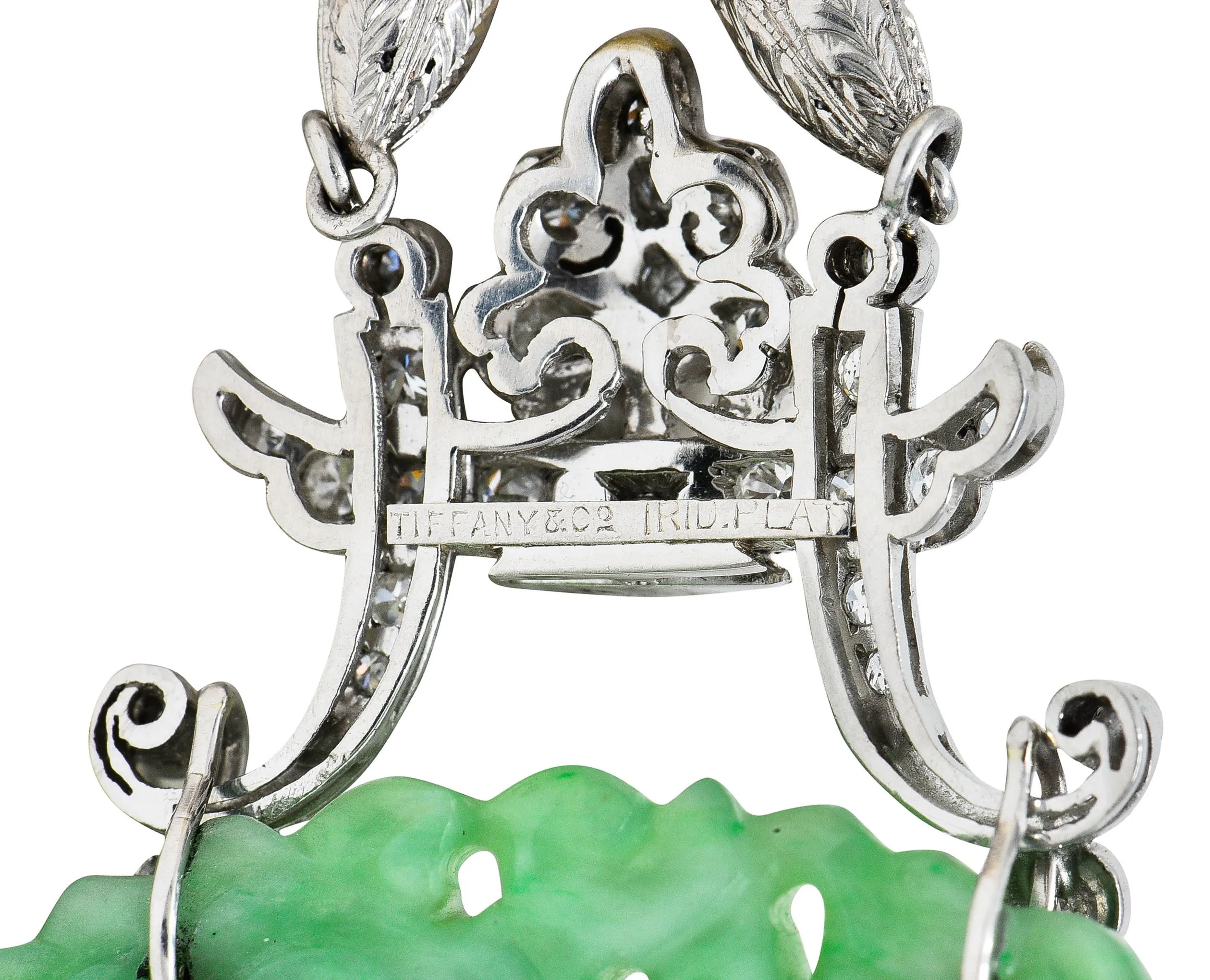 Tiffany & Co. Art Deco Carved Jade Dragon Snake Seed Pearl Diamond Platinum Sautoir Antique Pendant Necklace
