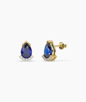 Timeless Teardrop Sapphire Earrings