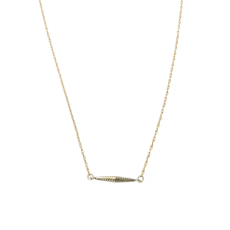 Tiny Turned Link Necklace by brunet