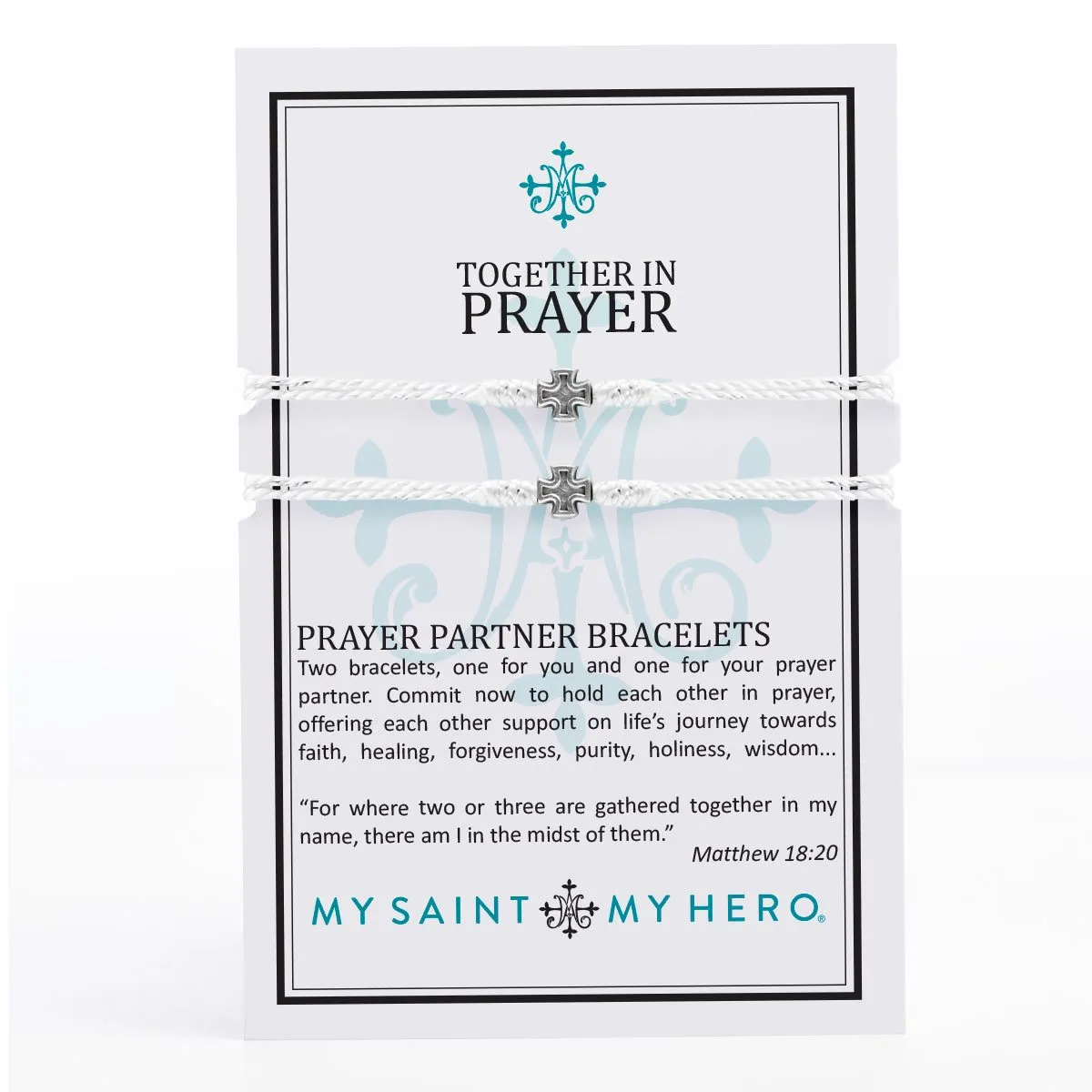 Together in Prayer Bracelet Set-Silver