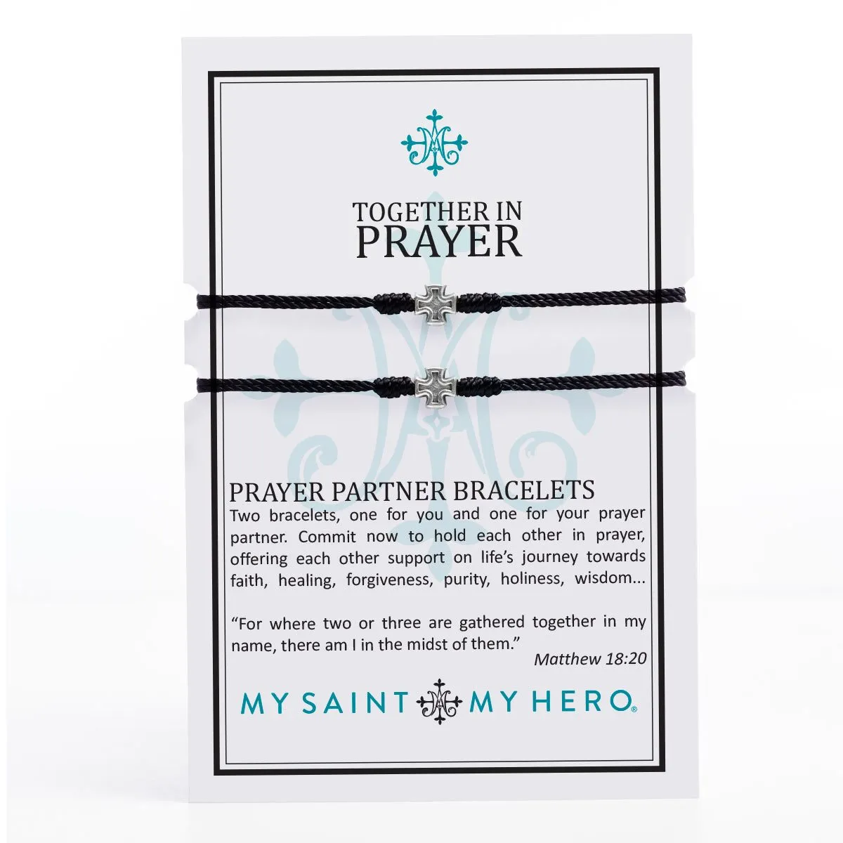 Together in Prayer Bracelet Set-Silver