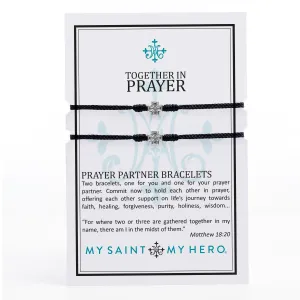 Together in Prayer Bracelet Set-Silver