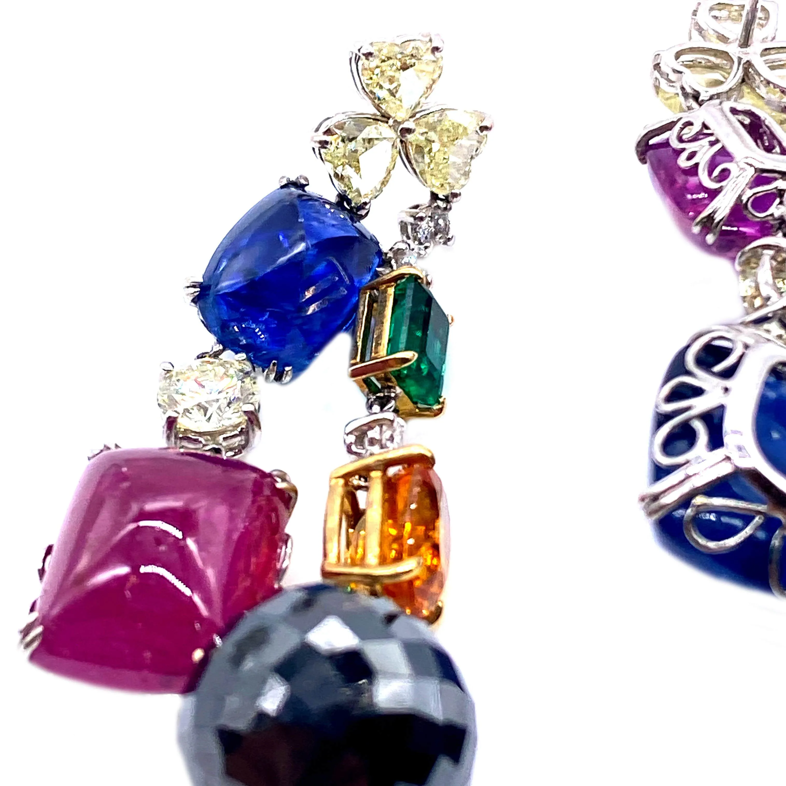 Trinity Multi-Colored Statement Drop Earrings