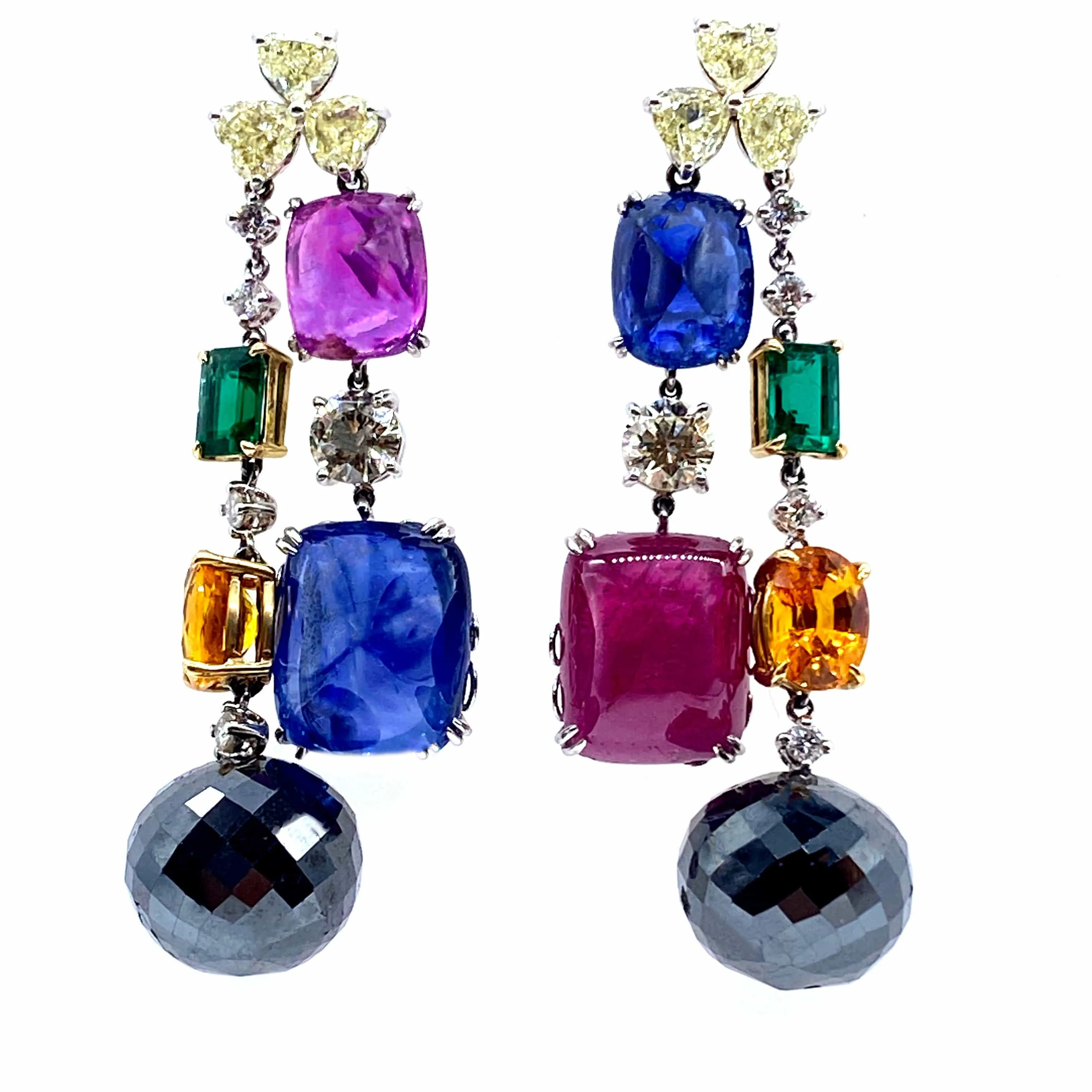 Trinity Multi-Colored Statement Drop Earrings
