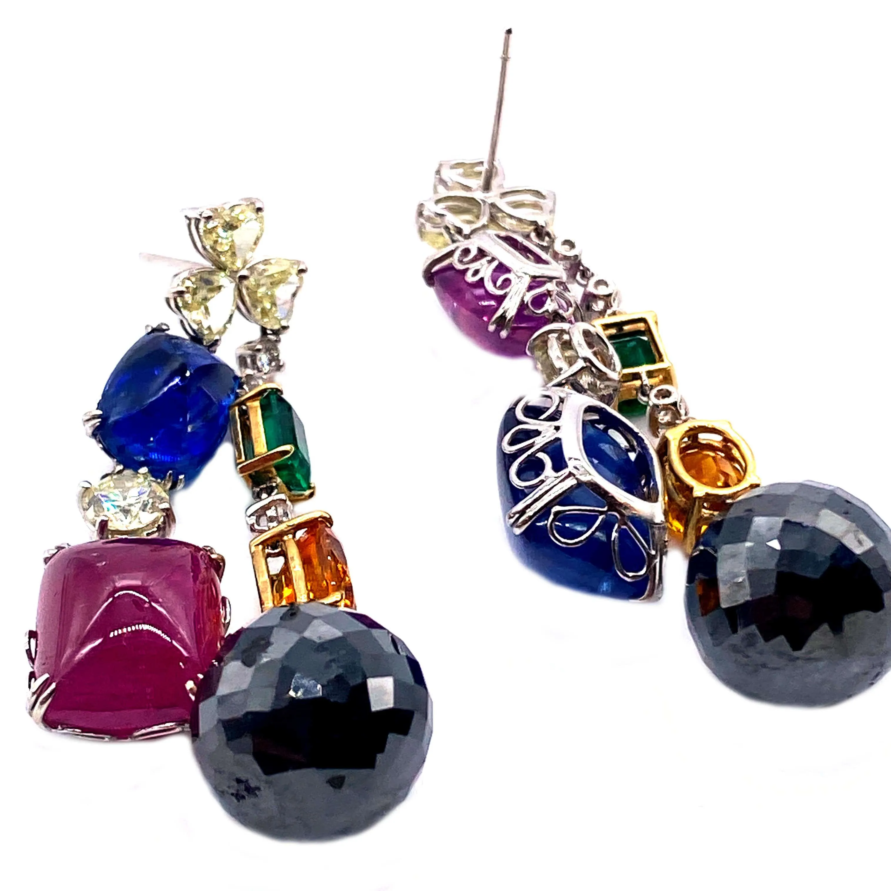Trinity Multi-Colored Statement Drop Earrings