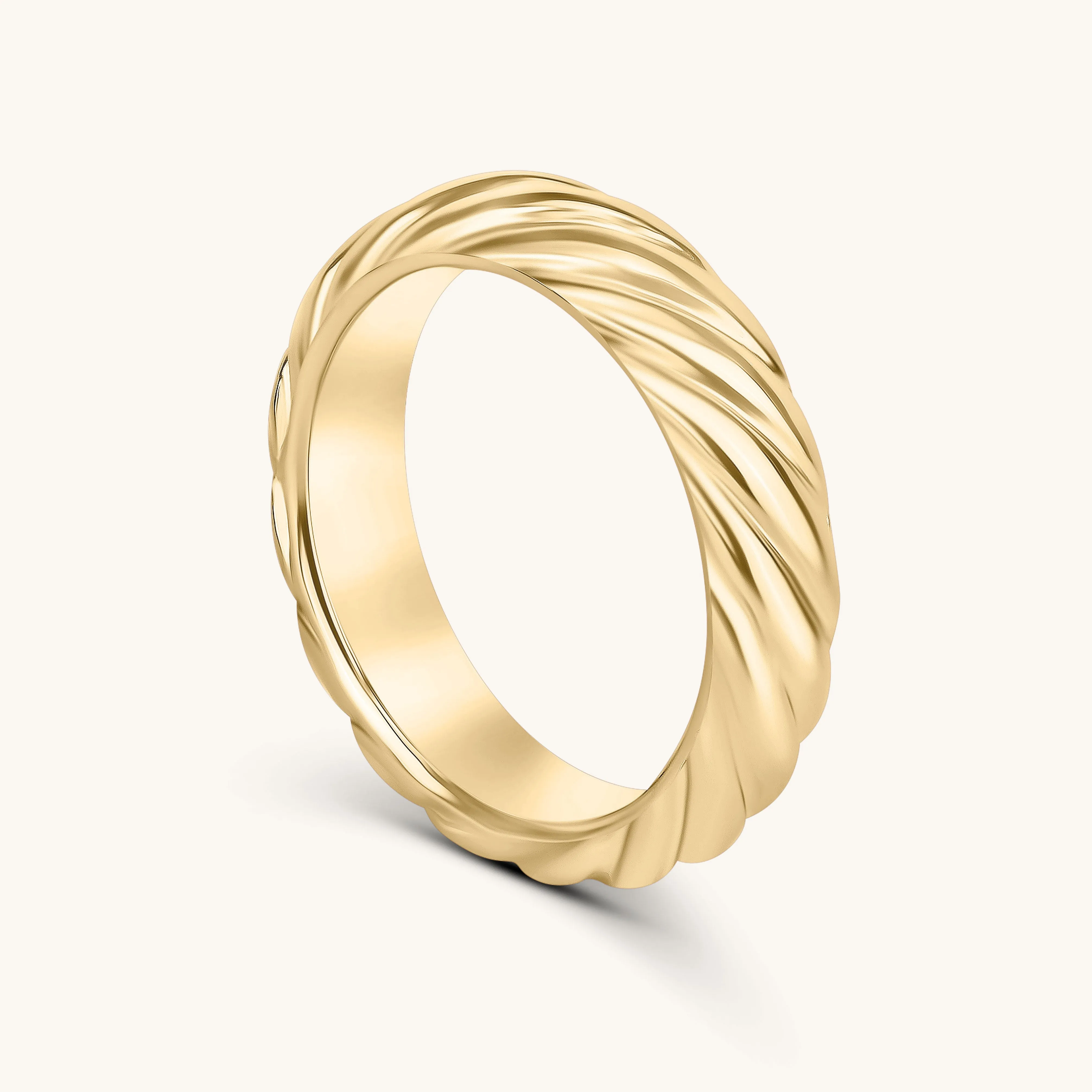 Twist Rope Ring Band