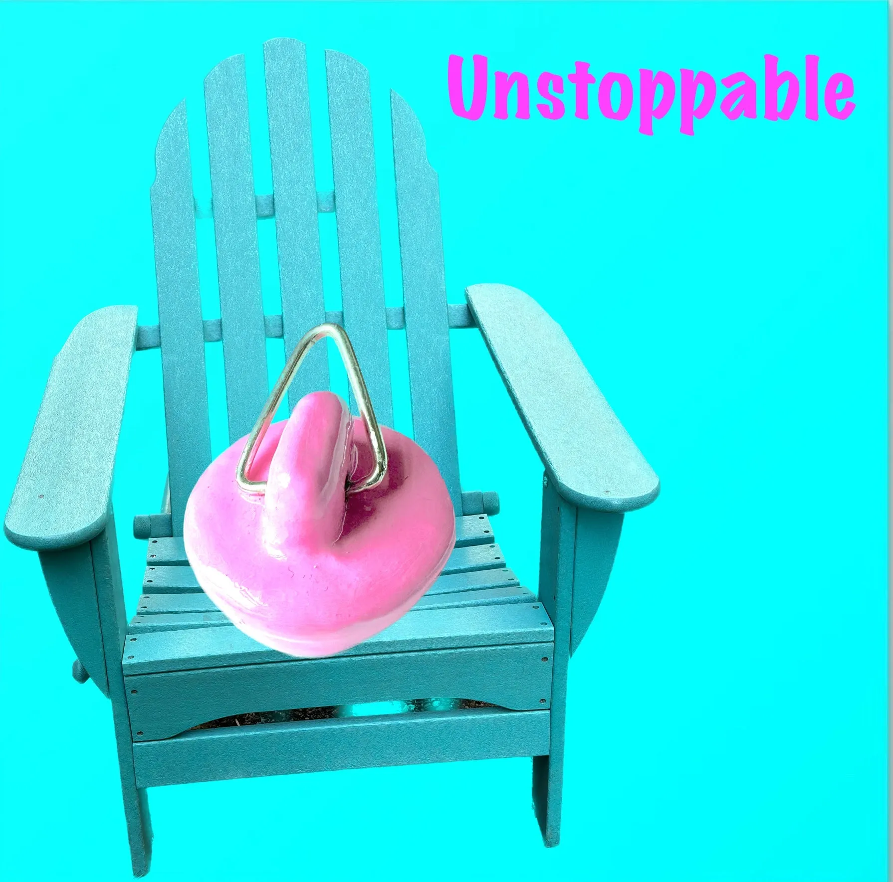 UNSTOPPABLE POP ART PINK SINK STOPPER NECKLACE