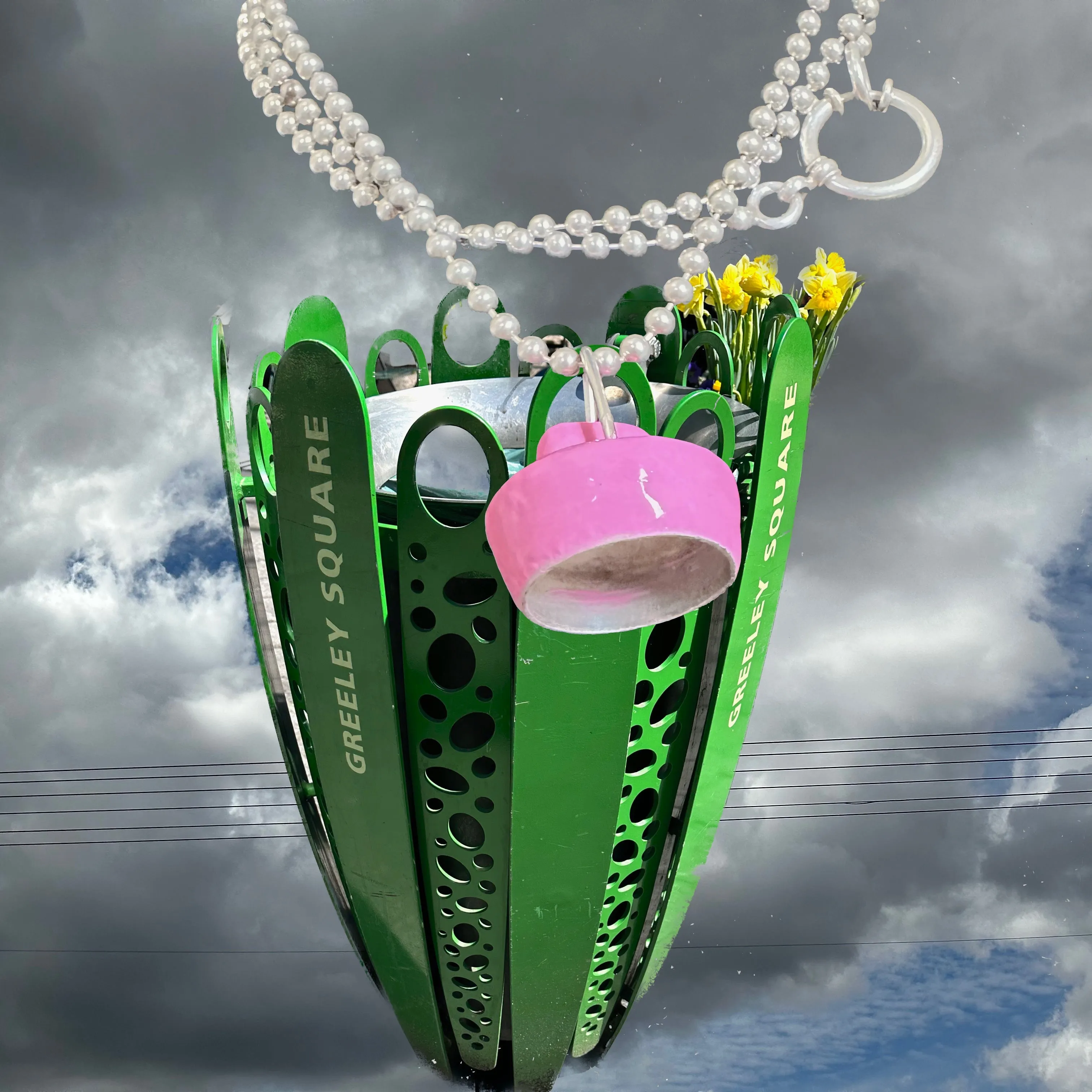 UNSTOPPABLE POP ART PINK SINK STOPPER NECKLACE