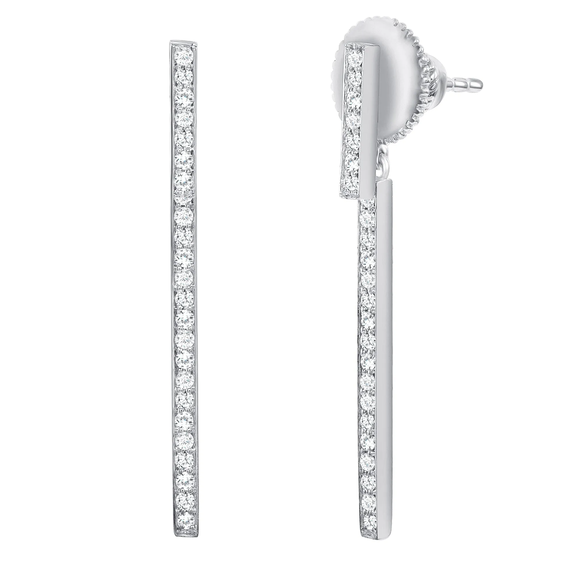 Vertical Bar Diamond Earrings