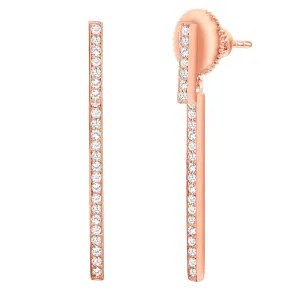 Vertical Bar Diamond Earrings