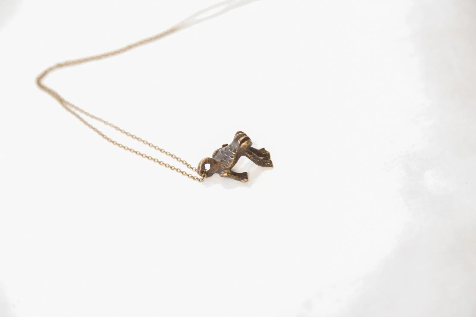 Vintage African Frog Pendant Necklace