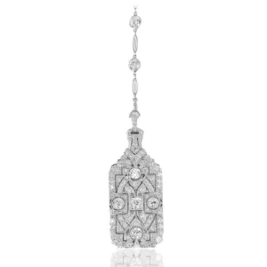 Vintage Art Deco Diamond Lorgnette Eyeglass Necklace