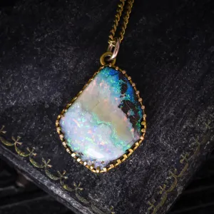 Vintage Asymmetrical Boulder Opal Pendant