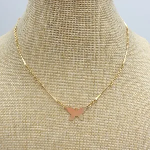 Vintage - Butterfly Pendant Necklace