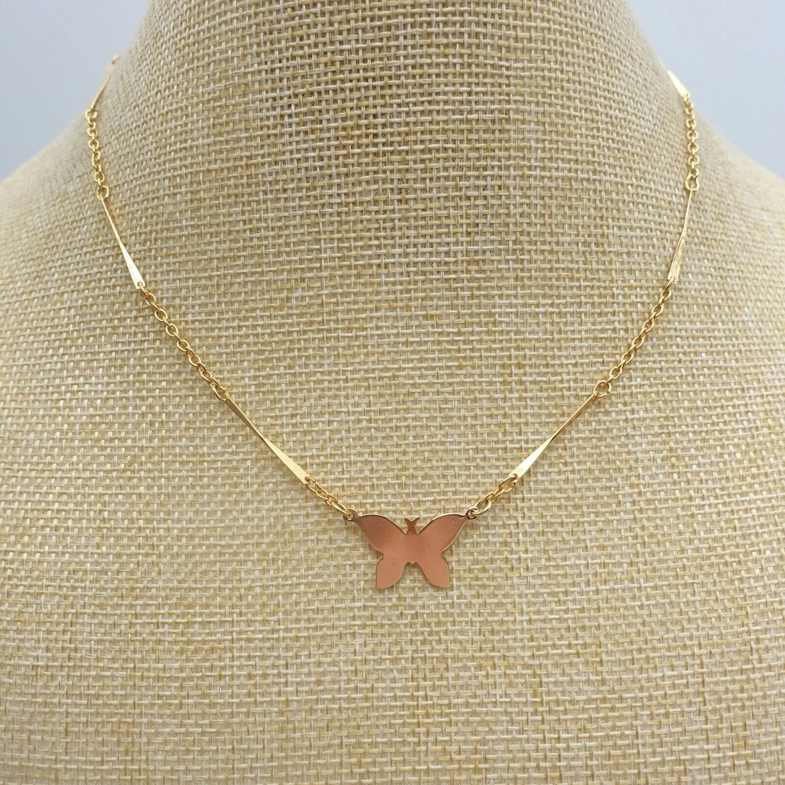 Vintage - Butterfly Pendant Necklace