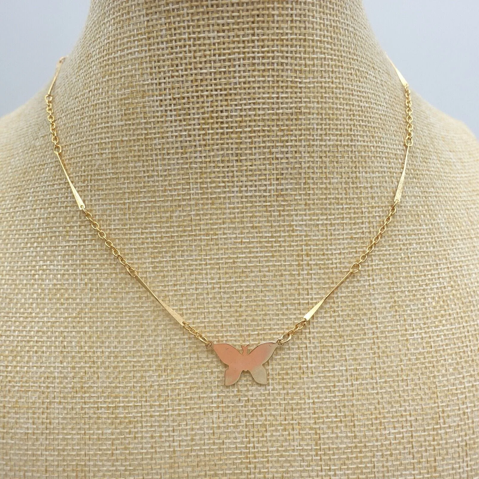 Vintage - Butterfly Pendant Necklace