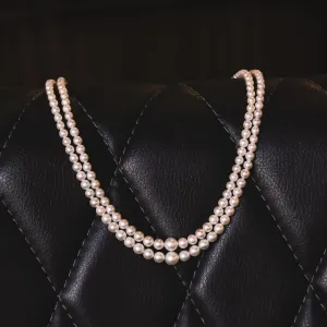 Vintage Double String Pearl Necklace