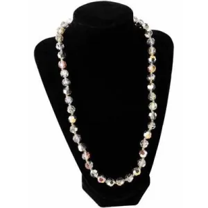 Vintage Estate Jewelry Beads Mirror Aurora Crystal Necklace 10Kt Clasp