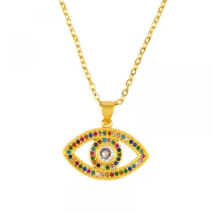 Vintage Evil Eye Pendant Necklace