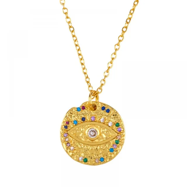 Vintage Evil Eye Pendant Necklace