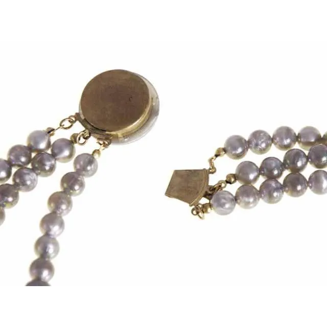 Vintage Purple Aurora Bubble 3 Strand Necklace Stunning 1960S