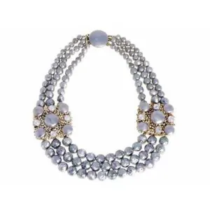 Vintage Purple Aurora Bubble 3 Strand Necklace Stunning 1960S