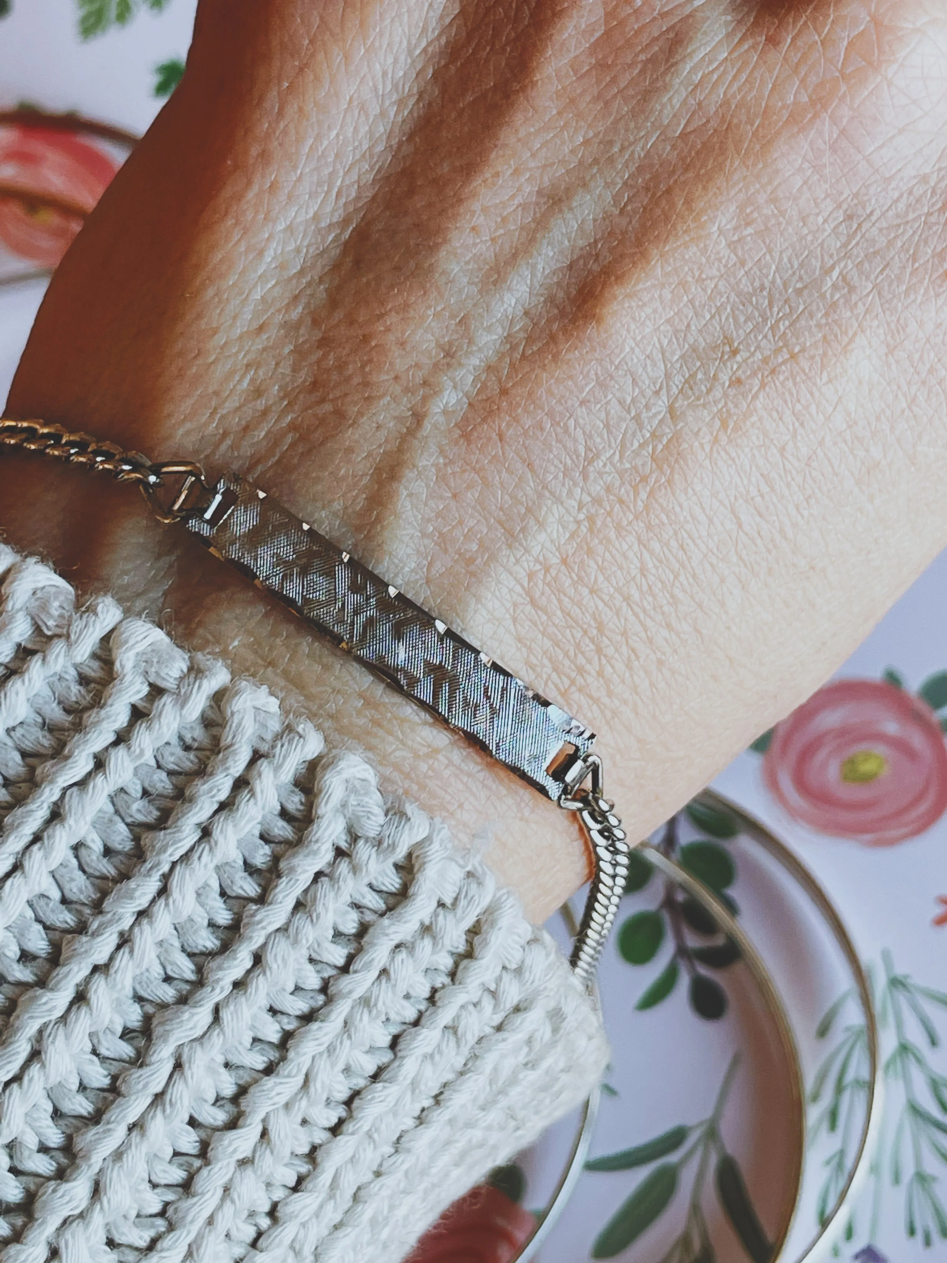 Vintage Silver ID bracelet
